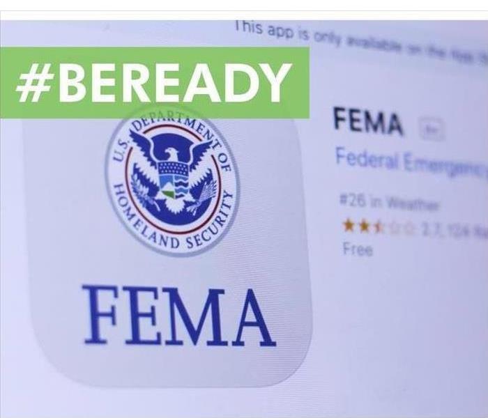 FEMA app in App Store. Close-up on the laptop screen.